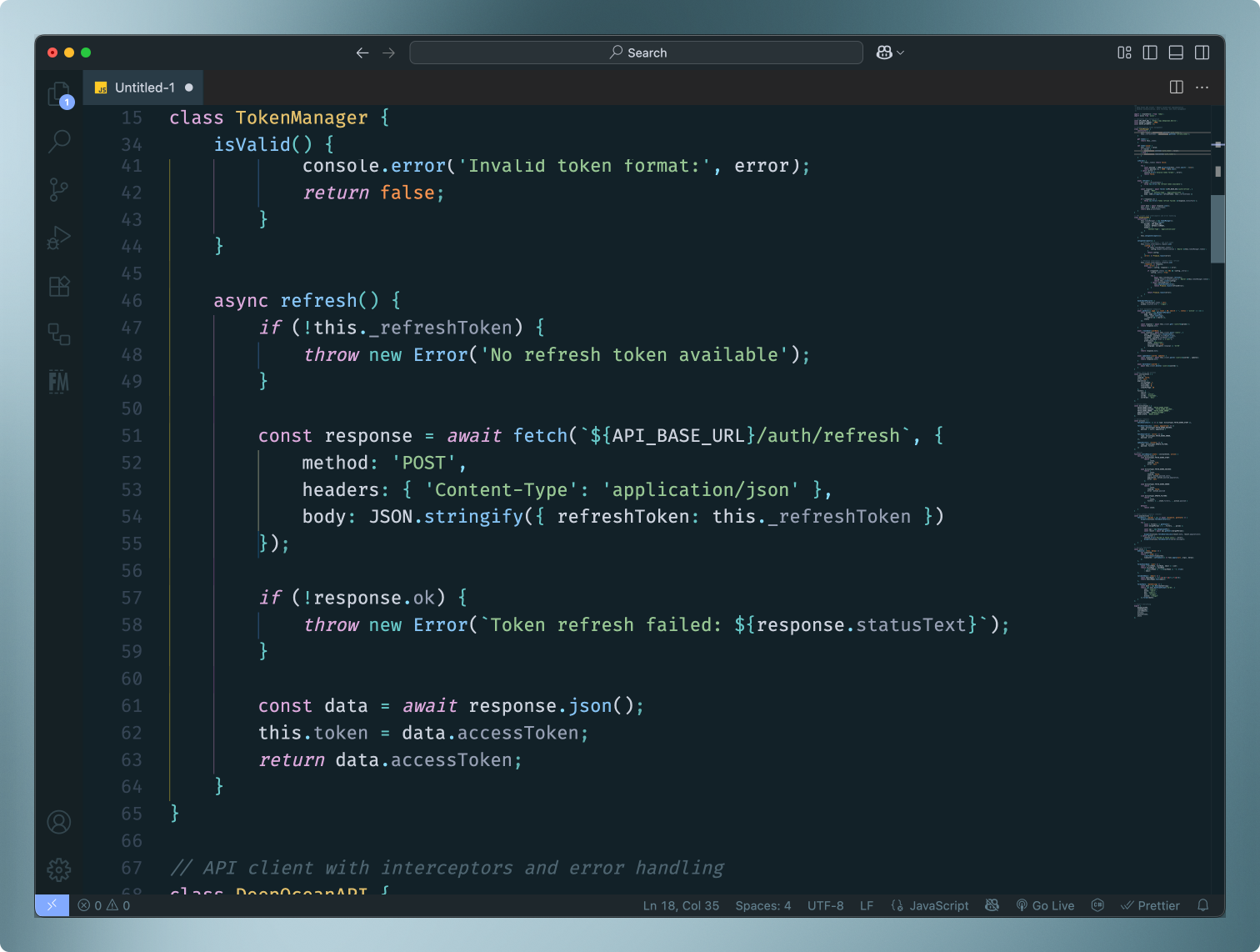 Space Kraken (VSCode Theme) - JavaScript & TypeScript