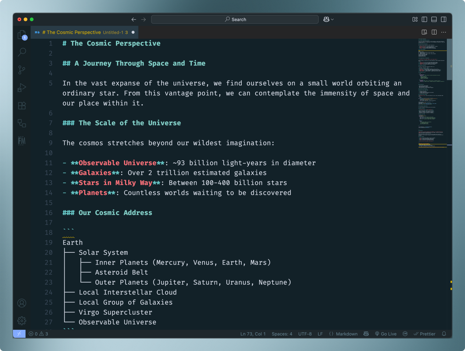 Space Kraken (VSCode Theme) - Markdown
